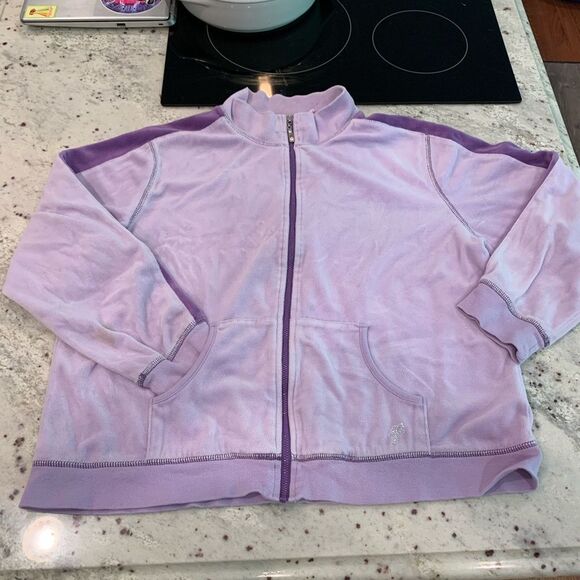 Vintage Pappagallo Purple Velour Jacket PL - Picture 1 of 5
